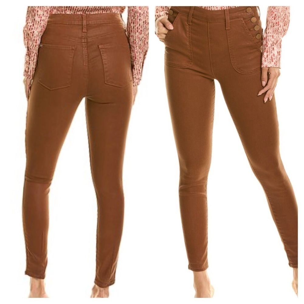 ALICE AND OLIVIA Donald Coated Skinny Jeans